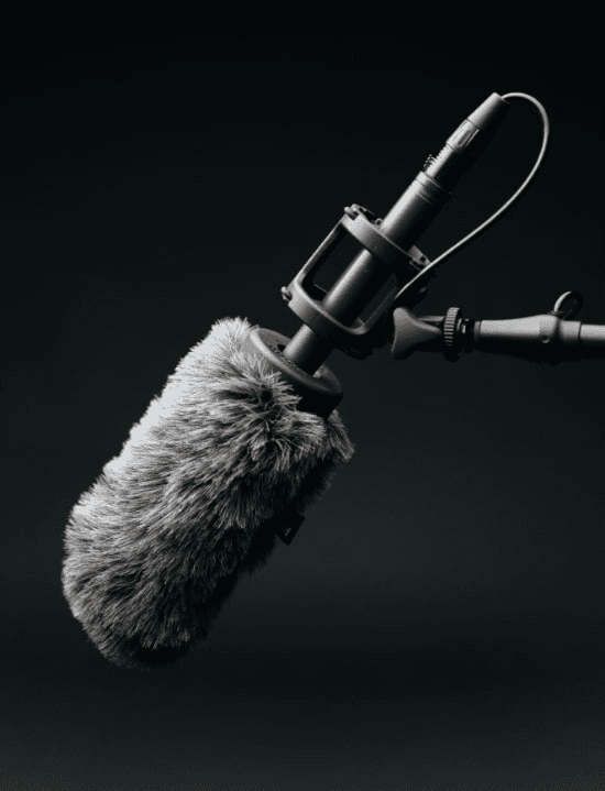 Professional studio microphone used for voice recording